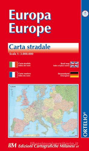 Europa.Carta stradale 1:3.000.000. Ediz. italiana, inglese, francese e tedesca edito da Edizioni Cart. Milanesi