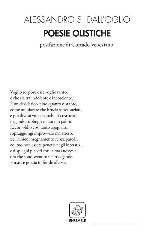 Poesie olistiche di Alessandro S. Dall'Oglio edito da Ensemble