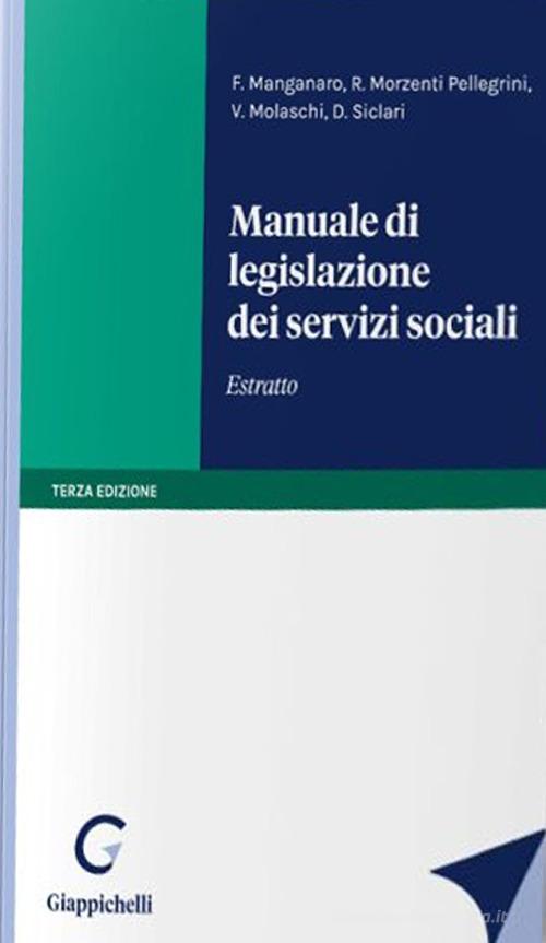 Manuale di legislazione dei servizi sociali. Estratto edito da Giappichelli