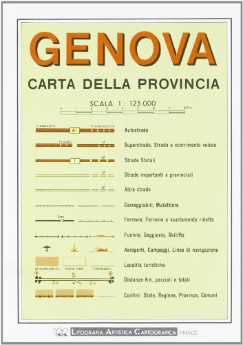 Genova. Carta della Provincia 1:125.000 edito da LAC