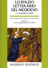 Lo spazio letterario del Medioevo. Il Medioevo latino vol.4 edito da Salerno