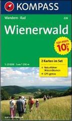 Carta escursionistica e stradale n. 208. Wienerwald SET 1:25.000. Adatto a GPS. Digital map. DVD-ROM edito da Kompass