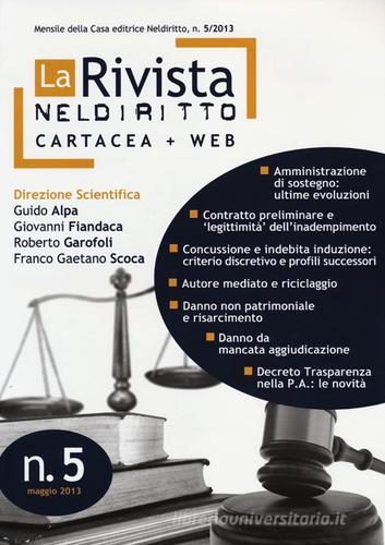 La rivista di Neldiritto (2013) vol.5 edito da Neldiritto Editore