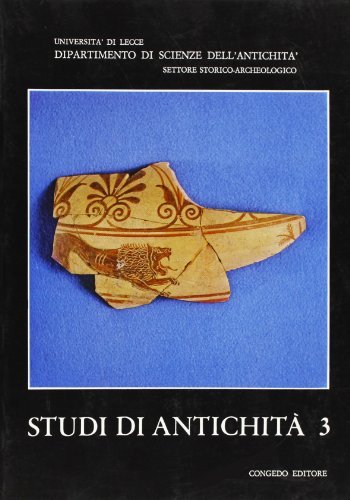 Studi di antichità vol.3 edito da Congedo