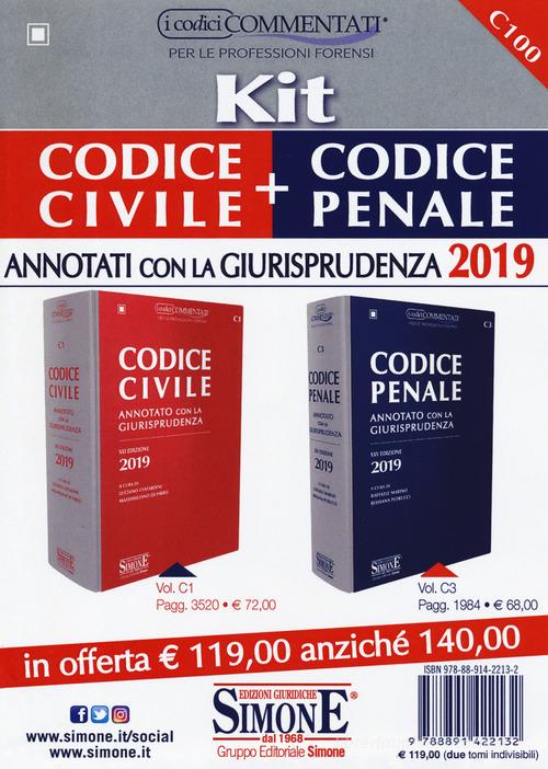 Kit Codice civile + Codice penale annotati con la Giurisprudenza edito da Edizioni Giuridiche Simone