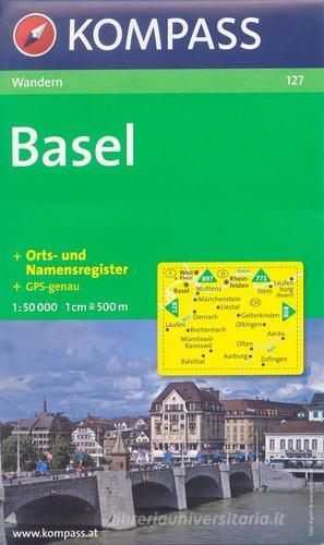 Carta escursionistica e stradale n. 127. Basel. Adatto a GPS. Digital map. DVD-ROM edito da Kompass