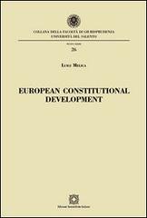 European constitutional development di Luigi Melica edito da Edizioni Scientifiche Italiane
