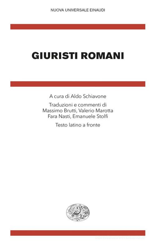 Giuristi romani. Testo latino a fronte edito da Einaudi