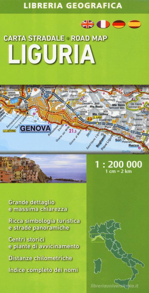 Liguria 1:200.000 edito da Libreria Geografica