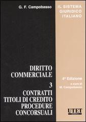 Diritto commerciale vol.3 di Gian Franco Campobasso edito da Utet Giuridica