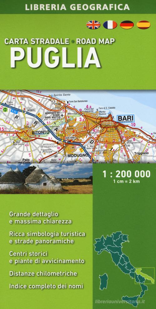 Puglia 1:200.000 edito da Libreria Geografica