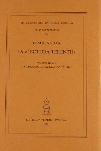 La lectura Terentii vol.1 di Claudia Villa edito da Antenore