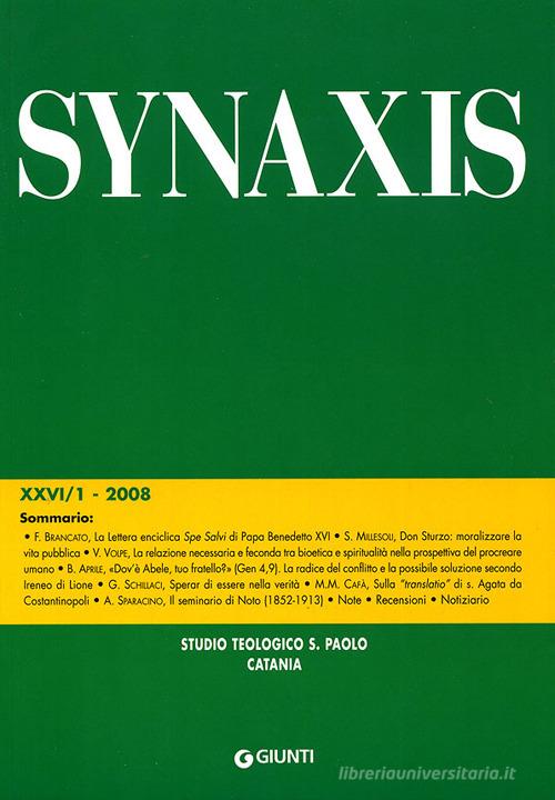 Quaderni di Synaxis vol.26.1 edito da Giunti Editore