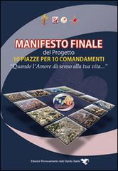 Manifesto finale del progetto 10 piazze per 10 comandamenti edito da Servizi RnS