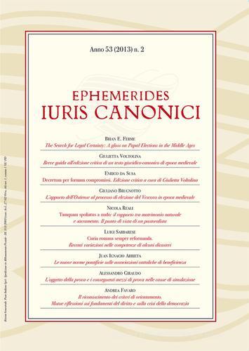 Ephemerides Iuris canonici (2013) vol.2 edito da Marcianum Press