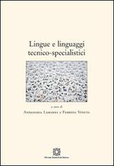 Lingue e linguaggi tecnico-specialistici edito da Edizioni Scientifiche Italiane
