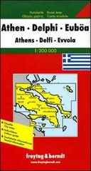 Atene, Delfi, Eubea 1:200.000. Carta stradale. Ediz. multilingue edito da Freytag & Berndt