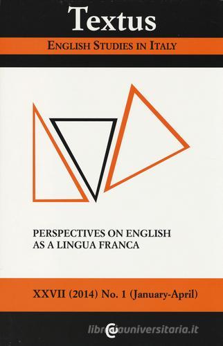 Textus. English studies in Italy (2014) vol.1 edito da Carocci