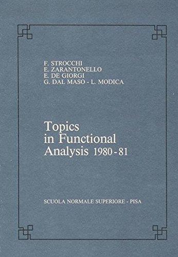 Topics in functional analysis (1980-1981) di Franco Strocchi, Eduardo H. Zarantonello, Ennio De Giorgi edito da Scuola Normale Superiore