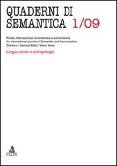 Quaderni di semantica (2009) vol.1 edito da CLUEB