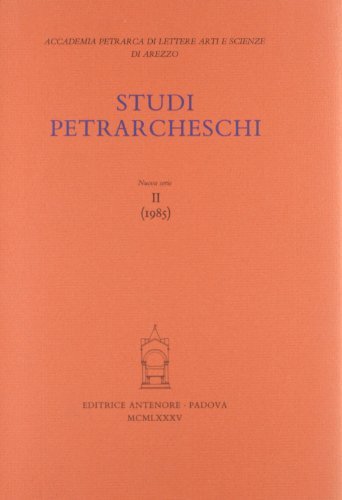 Studi petrarcheschi vol.2 edito da Antenore