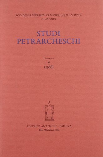 Studi petrarcheschi vol.5 edito da Antenore