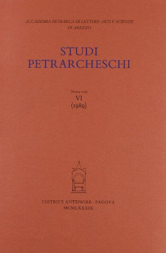 Studi petrarcheschi vol.6 edito da Antenore