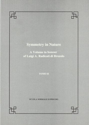 Symmetry in nature. A volume in honour of Luigi A. Radicati di Bronzolo vol.2 edito da Scuola Normale Superiore