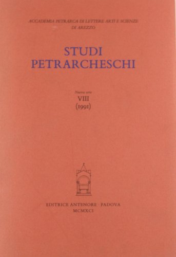 Studi petrarcheschi vol.8 edito da Antenore