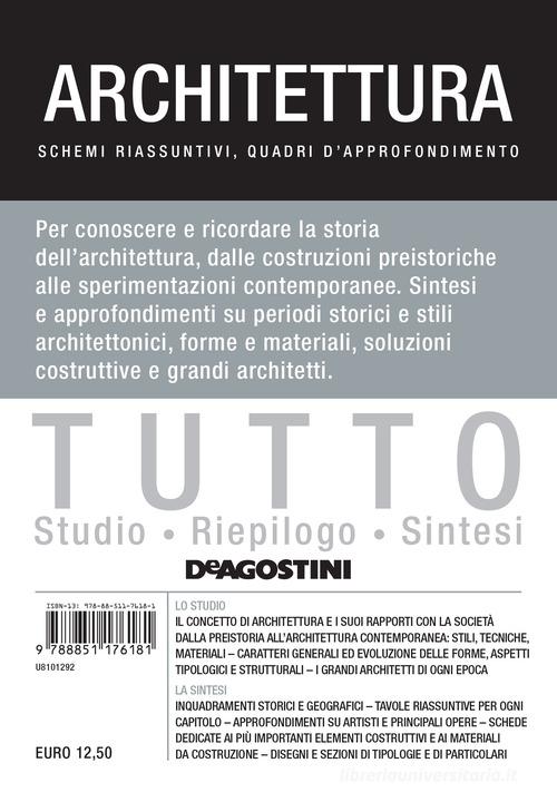 Tutto architettura. Schemi riassuntivi, quadri d'approfondimento di Marcello Tomei edito da De Agostini