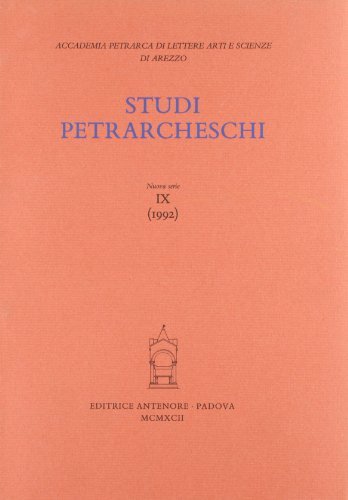 Studi petrarcheschi vol.9 edito da Antenore