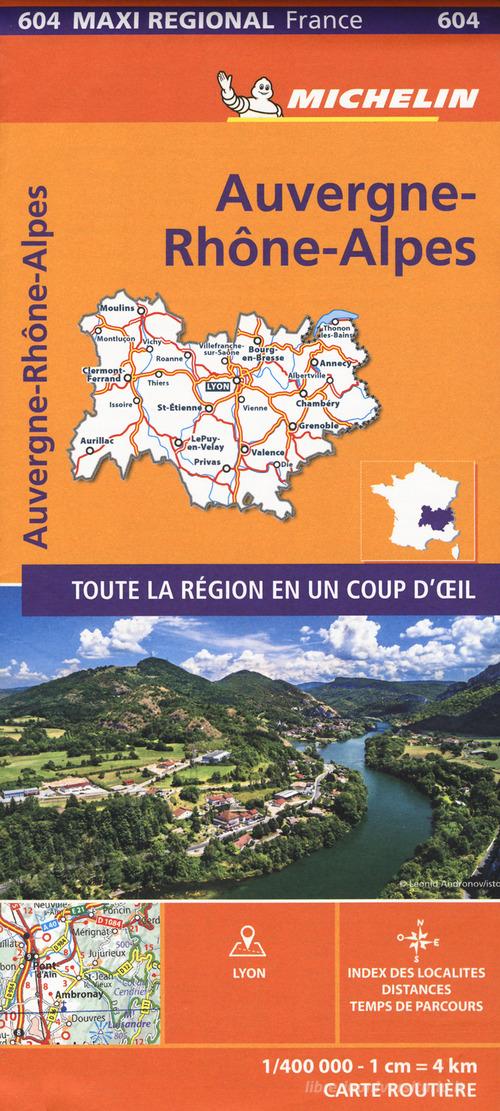 Auvergne-Rhône-Alpes 1:400.000 edito da Michelin Italiana