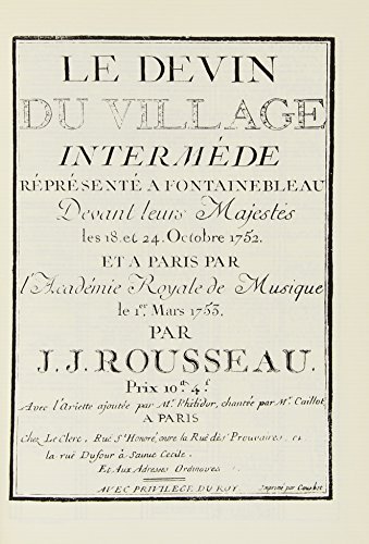 Le devin du village (rist. anast. 1752) di Jean-Jacques Rousseau edito da Forni