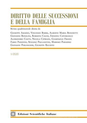 Diritto delle successioni e della famiglia (2020) vol.1 edito da Edizioni Scientifiche Italiane