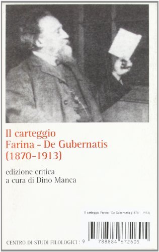 Il carteggio Farina-De Gubernatis (1870-1913) di Salvatore Farina, Angelo De Gubernatis edito da CUEC Editrice