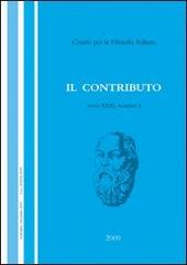 Il contributo (2009) vol.3 di Alessandro Catelani, Fiammetta Ricci, Sergio Emilio edito da Aracne
