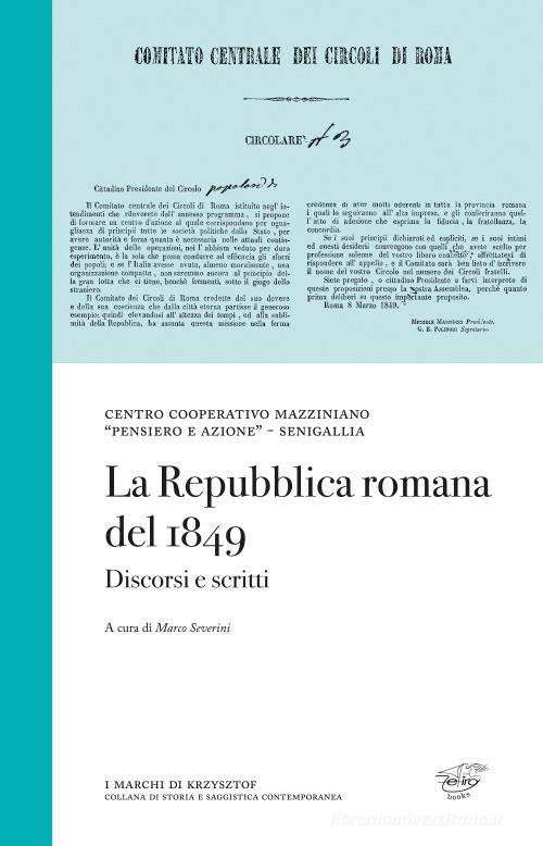 La Repubblica romana del 1849. Discorsi e scritti edito da Zefiro