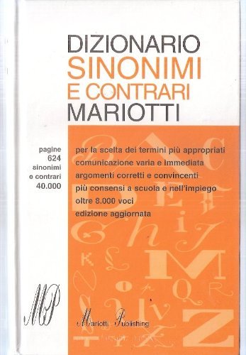 Dizionario sinonimi e contrari edito da Mariotti
