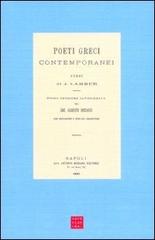 Poeti greci contemporanei di Juliette Lamber edito da Libreria Editrice Cafoscarina