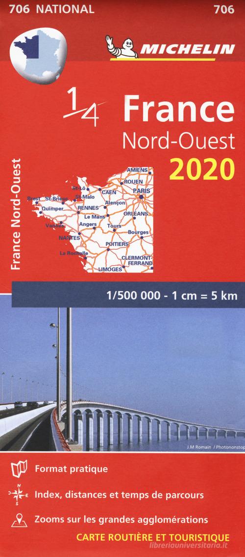 France Nord-Ouest 1:500.000 edito da Michelin Italiana