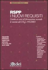 RSPP. I nuovi requisiti di Massimo Caroli, Anita Caroli edito da DEI