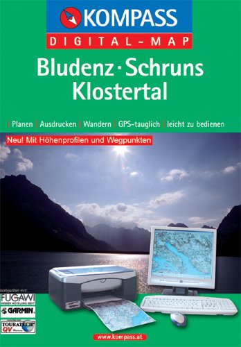 Carta digitale Austria n. 4032. Bludenz, Schruns, Klostertal. Digital map. Con DVD-ROM edito da Kompass