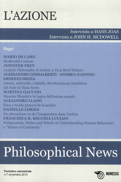 Philosophical news (2013) vol.7 edito da Mimesis
