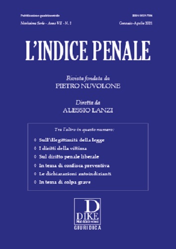L' indice penale (2021) vol.1 edito da Dike Giuridica