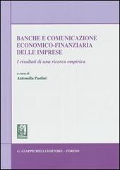Banche e comunicazione economico-finanziaria delle imprese. I risultati di una ricerca empirica edito da Giappichelli
