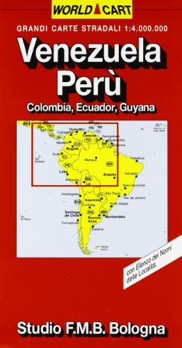 Venezuela. Perù. Colombia. Ecuador 1:4.000.000 edito da Studio FMB Bologna