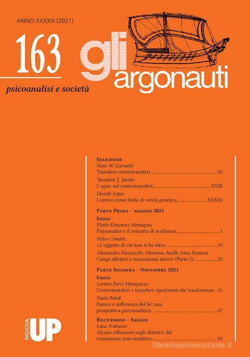 Gli argonauti. Psicoanalisi e società (2021) vol.163 edito da Padova University Press
