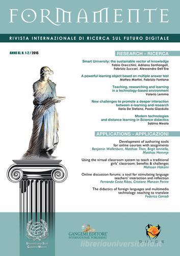 Formamente. Rivista internazionale sul futuro digitale (2016). Ediz. bilingue vol. 1-2 edito da Gangemi Editore