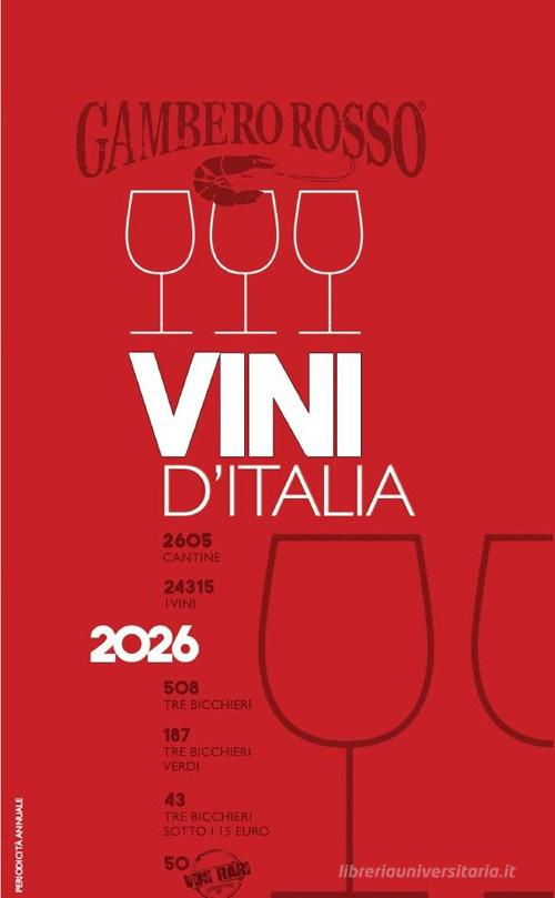 Vini d'Italia del Gambero Rosso 2026 edito da Gambero Rosso GRH