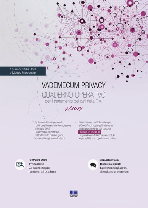Vademecum Privacy. Quaderno operativo per il trattamento dei dati nella PA (2019) vol.4 edito da Maggioli Editore
